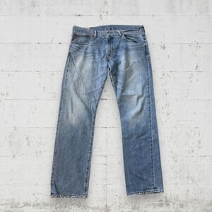 Vtg Y2K Polo Ralph Lauren Hampton Jeans Light Wash Straight Leg 35x32 (36x31)